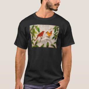 Rote Vögel Kardinalsvögel T-Shirt