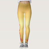 Rote Vögel Leggings (Vorderseite)