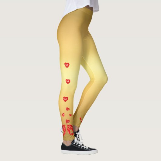 Rote Vögel Leggings (Rechts)