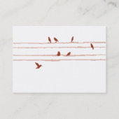 Rote Vögel - mollig Visitenkarte (Rückseite)