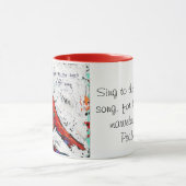 Rote Vogel Scripture-Tasse Tasse (Zentrum)