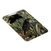 Rote Vögel und Nest in den Klauen Magnet (Rechte Seite)