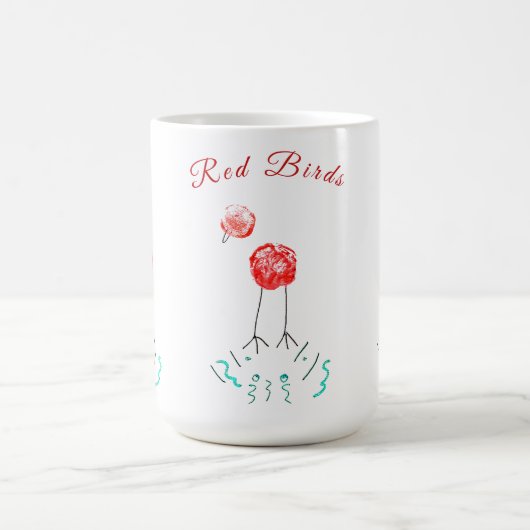 Rote Vögel - wunderlich - Grafik Kaffeetasse (Mittel)