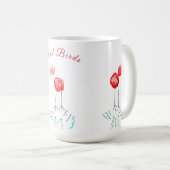 Rote Vögel - wunderlich - Grafik Kaffeetasse (VorderseiteRechts)