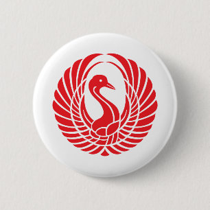 Rote Vogelnestknöpfe & Patches Button