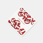 Rote Volleyball Mädchen Geburtstagsparty Serviette (Ecke)