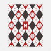 Rote Volleyballmannschaft - Raute Fleecedecke (Vorderseite)