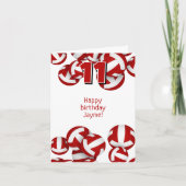 Rote Volleyballs Kinder zum Geburtstag Karte (Vorderseite)