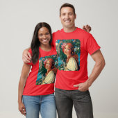 Rote vorangegangene Dame T-Shirt (Unisex)