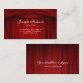 Rote Vorhang-Theater-Bühnegeschäftskarte Visitenkarte (Vorne/Hinten)