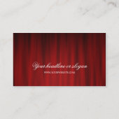 Rote Vorhang-Theater-Bühnegeschäftskarte Visitenkarte (Rückseite)