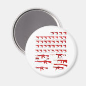 rote Waffen Magnet (Vorderseite/Rückseite)
