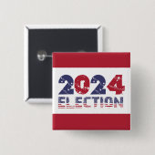 Rote Wahl 2024 Button (Vorne & Hinten)