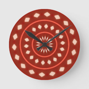 Rote Wanduhr