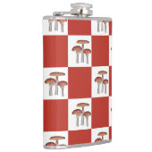 Rote Wange mit Pilz Flachmann (Rechts)
