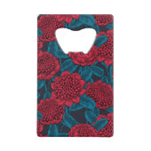 Rote Waratah-Blume Geldbeutel Flaschenöffner (Rückseite)