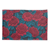 Rote Waratah-Blume Kissenbezug (Rückseite)