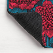 Rote Waratah-Blume Mousepad (Ecke)