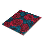 Rote Waratah-Blumen Fliese (Seite)