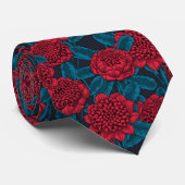 Rote Waratah-Blumen Krawatte (Gerollt)