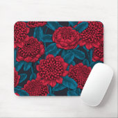 Rote Waratah-Blumen Mousepad (Mit Mouse)