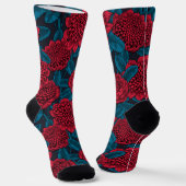 Rote Waratah-Blumen Socken (Gewinkelt)