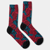 Rote Waratah-Blumen Socken (Rechts)