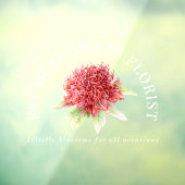 Rote Waratah Blumengeschäft Aquarell Fensteraufkleber (Blatt 3)