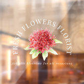 Rote Waratah Blumengeschäft Aquarell Fensteraufkleber (Blatt 2)