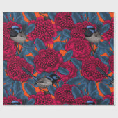 Rote Waratah und Feen Geschenkpapier (Flach)