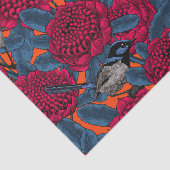 Rote Waratah und Feen Seidenpapier (Ausschnitt)