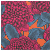Rote Waratah und Feen Stoff (Muster)