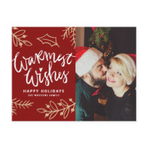 Rote Wärme wünscht Calligraphy Holiday Foto