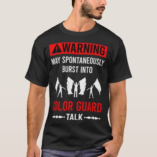 Rote Warnfarbenschutz-Farbwache T-Shirt (Vorderseite)