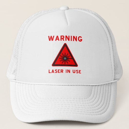 Rote Warnsymbol-Kappe Lasers Truckerkappe (Vorderseite)