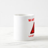 Rote Warnsymbol-Tasse Lasers Kaffeetasse (Mittel)