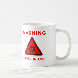 Rote Warnsymbol-Tasse Lasers Kaffeetasse