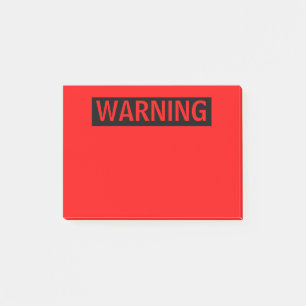 ROTE WARNUNG POST-IT KLEBEZETTEL