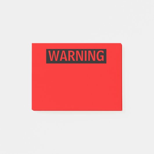 ROTE WARNUNG POST-IT KLEBEZETTEL (Vorderseite)
