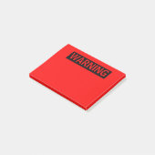 ROTE WARNUNG POST-IT KLEBEZETTEL (angewinkelt)