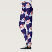 Rote Wasserfarbe Einhorn Leggings (Links)