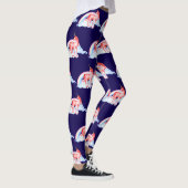 Rote Wasserfarbe Einhorn Leggings (Rechts)