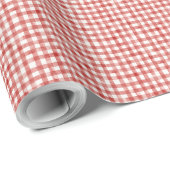 Rote Wasserfarbe-Gingham Geschenkpapier (Rolleneckpunkt)