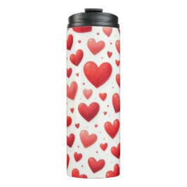 ROTE WASSERFARBE LIEBE VALENTINE HERZEN THERMOSBECHER