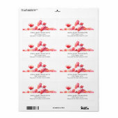 *~* Rote Wasserfarbe Mohnblumen Moderne Blumenbefö (Vorne)