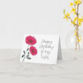 Rote Wasserfarbe, Pen und Tinte Karte (Gelbe Blume)