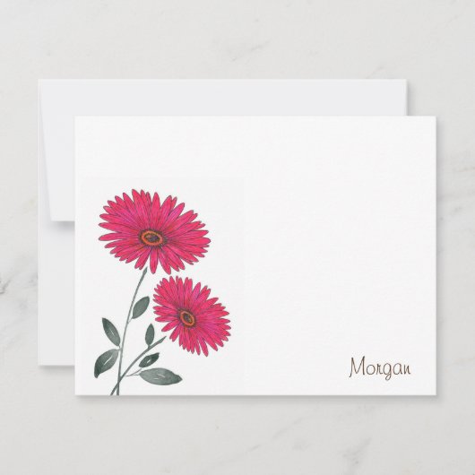 Rote Wasserfarbe, Pen und Tinte Mitteilungskarte (Vorderseite)