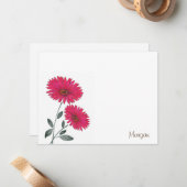 Rote Wasserfarbe, Pen und Tinte Mitteilungskarte (Vorderseite/Rückseite Beispiel)