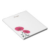 Rote Wasserfarbe, Pen und Tinte Notizblock (angewinkelt)