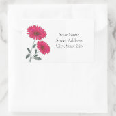 Rote Wasserfarbe, Pen und Tinte Rechteckiger Aufkleber (Tasche)